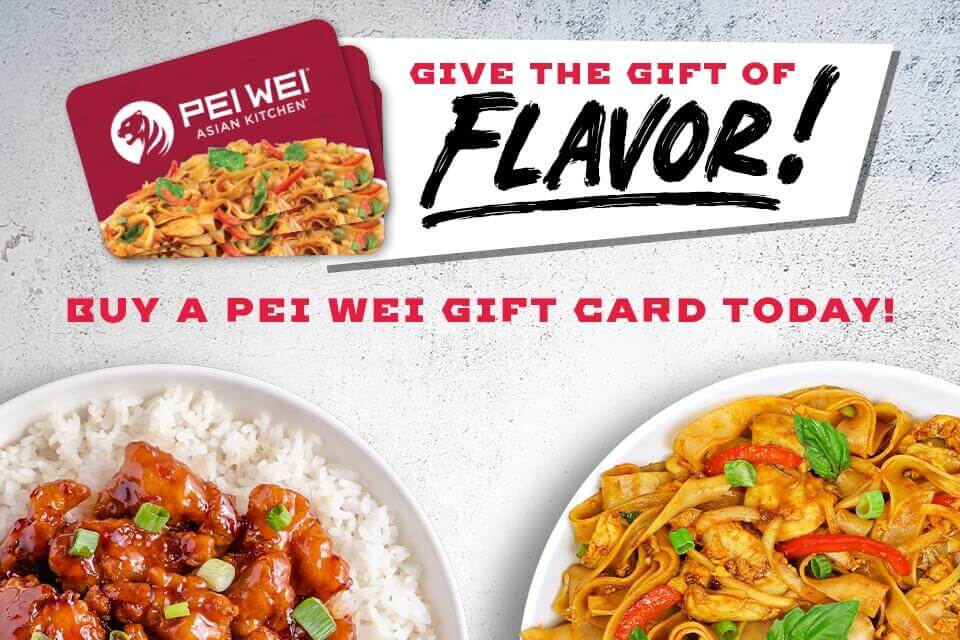 Buy a Pei Wei gift card today