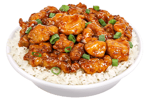 Pei Wei Firecracker Chicken- Lightly battered chicken tossed in a sweet and spicy Firecracker sauce and topped with scallions.