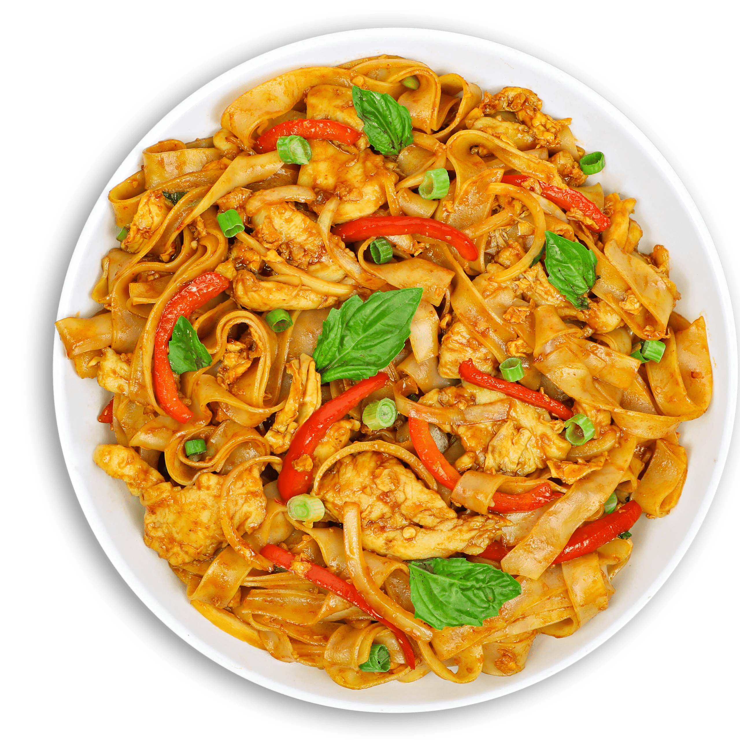 Spicy Drunken Noodles Top Down