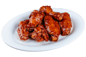 Spicy Korean BBQ Wing Plate Isolated