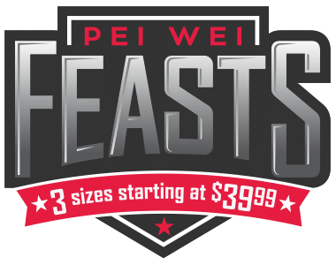 Pei Wei Feast has 3 sizes starting at $39.99