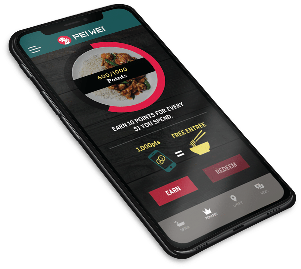 Join Pei Wei rewards mobile